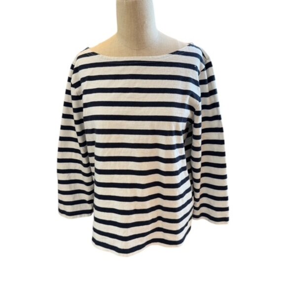Classic mariner cloth boatneck T-shirt in stripe - Picture 3 of 7